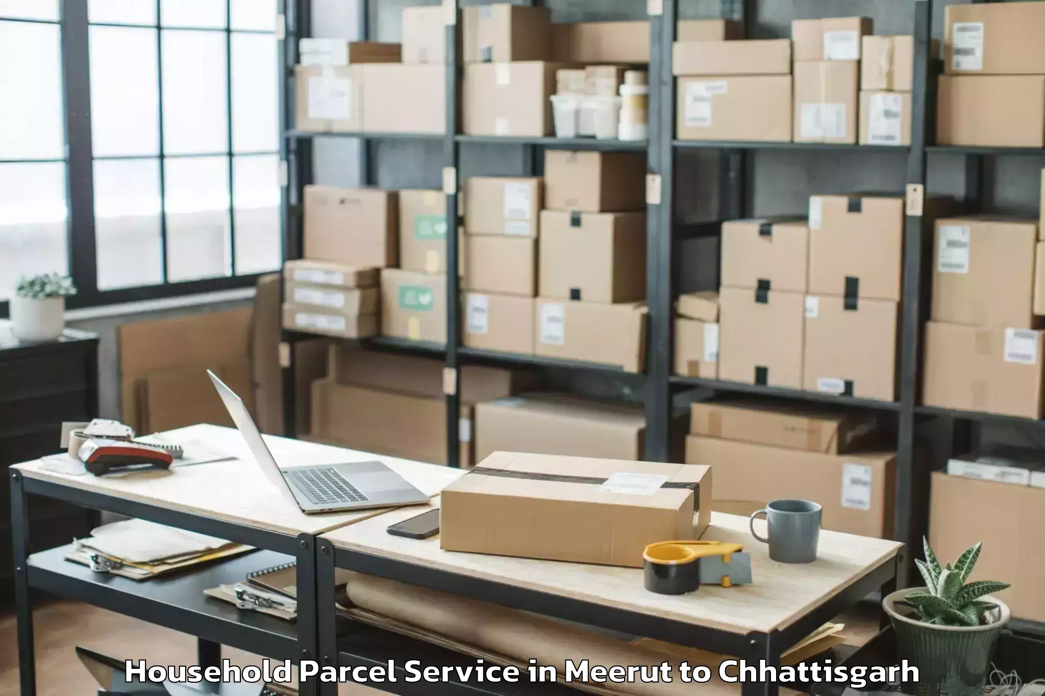 Book Your Meerut to Jashpurnagar Household Parcel Today